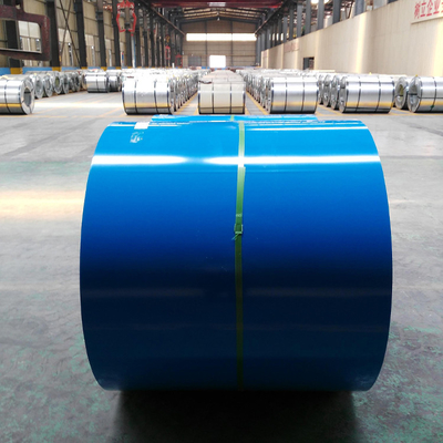 Cold Prepainted PPGI PPGL Galvanized Steel Coil Blue Color Zinc Coated 26 Gauge