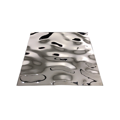 SS304 Stainless Steel Water Ripple Sheet Plate 0.8mm PVD Color Hot Rolled Stamped Sheet