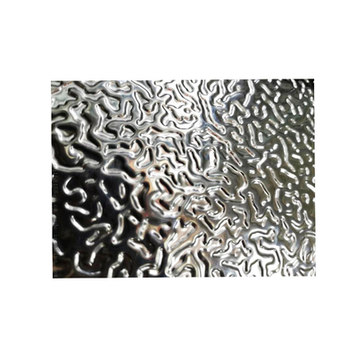 SS304 Stainless Steel Water Ripple Sheet Plate 0.8mm PVD Color Hot Rolled Stamped Sheet