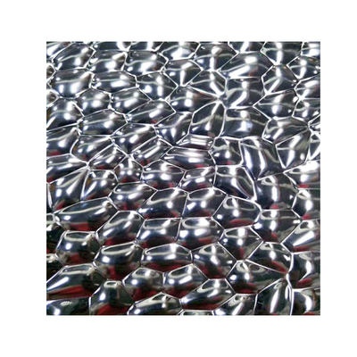 SS304 Stainless Steel Water Ripple Sheet Plate 0.8mm PVD Color Hot Rolled Stamped Sheet
