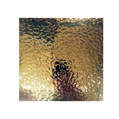 SS304 Stainless Steel Water Ripple Sheet Plate 0.8mm PVD Color Hot Rolled Stamped Sheet