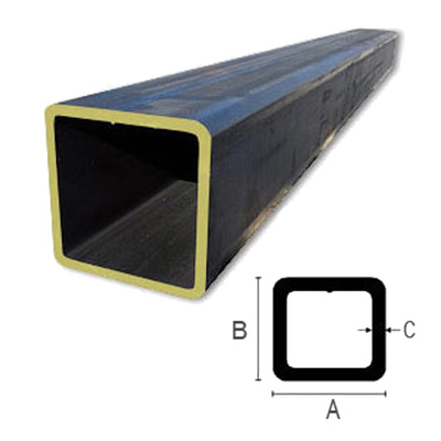 ERW Black Square Metal Tubing Length 8.2m Galvanized Square Tube
