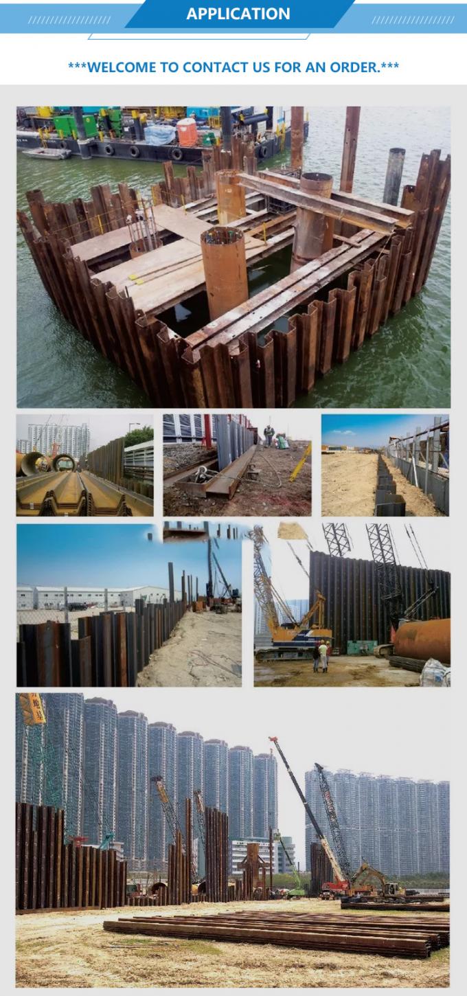 A36 Hot Rolled Sheet Piles SS400 S355 1
