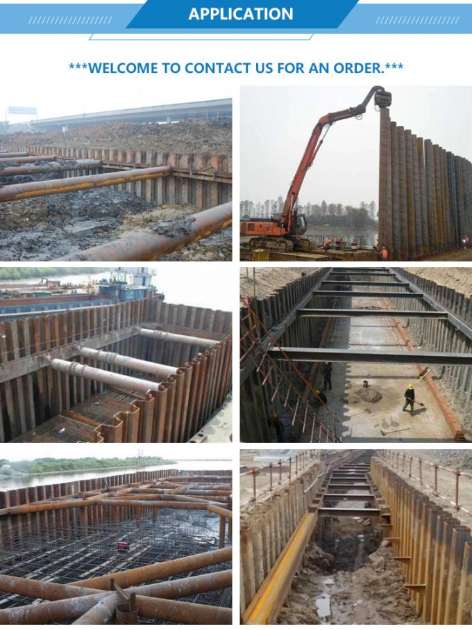A36 Hot Rolled Sheet Piles SS400 S355 0